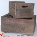 Reciclado Fir Vintage Brown Art Minds cajas de madera con mangos